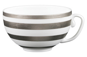Чашка чайная JL Coquet Хемисфер Узкие полосы, платиновые 230 мл