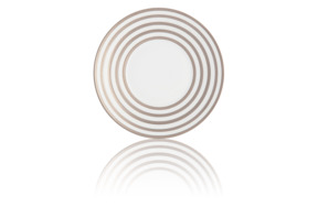 Тарелка закусочная JL Coquet Хемисфер Узкие полосы, платиновые 21 см