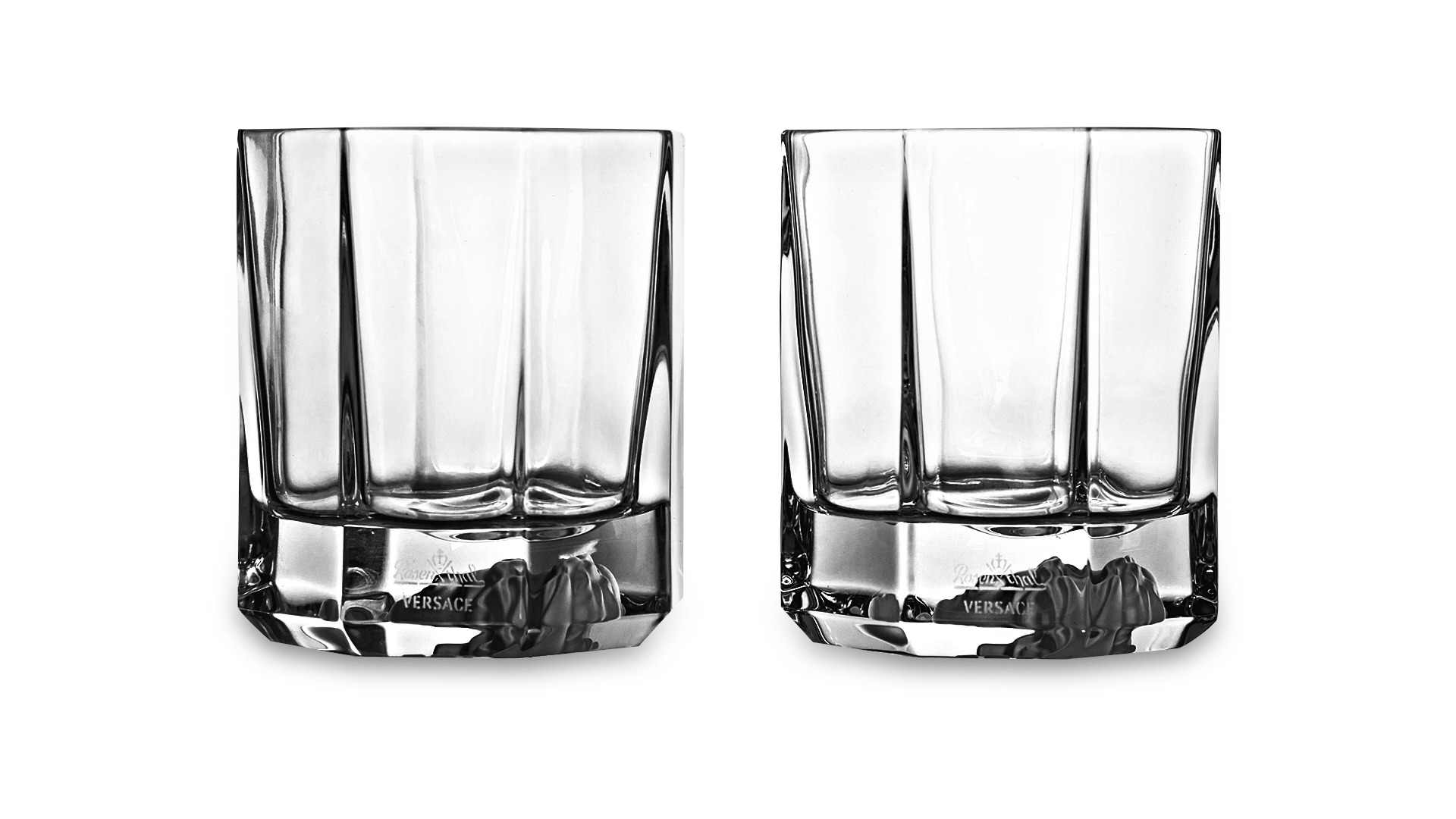 Набор стаканов для виски Rosenthal Versace Медуза Люмьер 170 мл, 2 шт, стекло