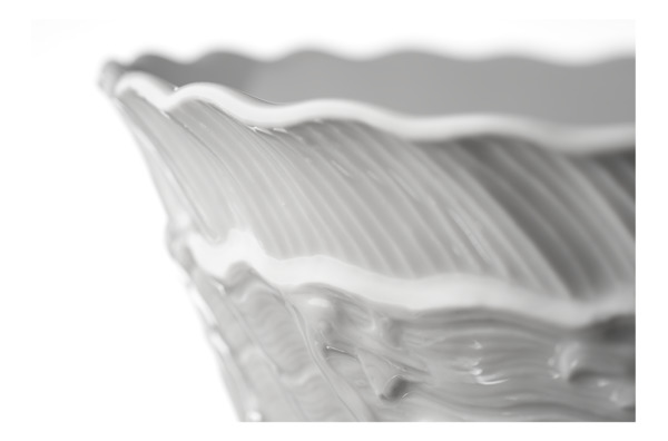 Салатник круглый Meissen Лебединый сервиз 18 см, белый рельеф