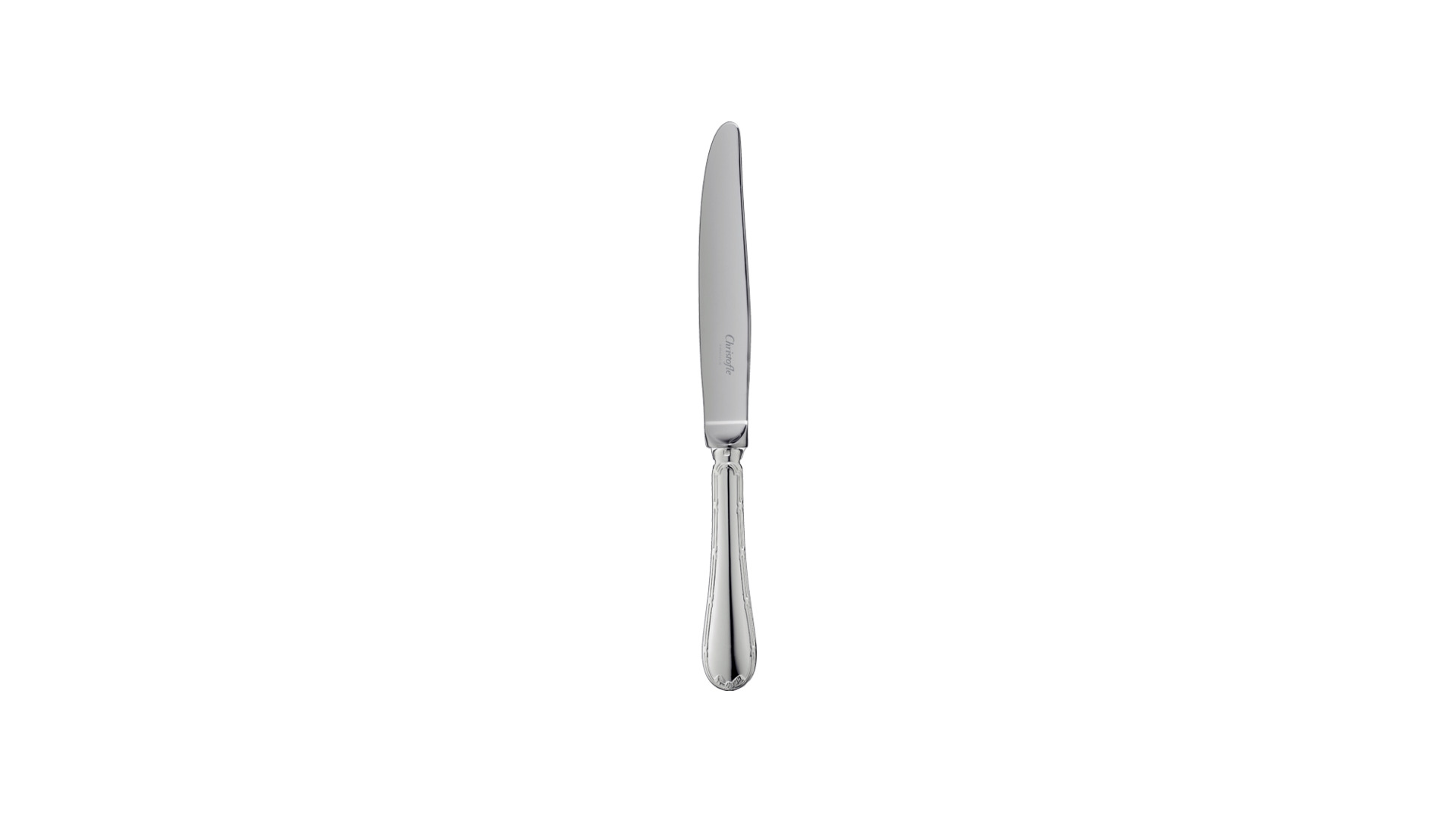 Нож столовый Christofle Рюбан 25 см, посеребрение