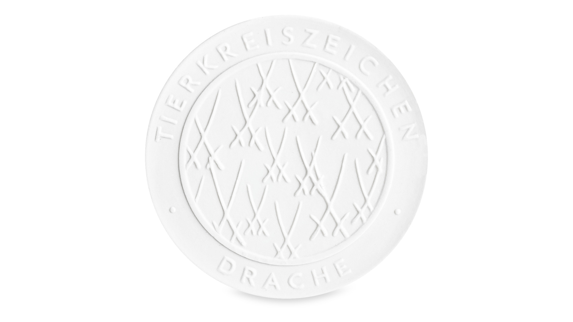 Медальон Meissen Дракон 5 см, фарфор