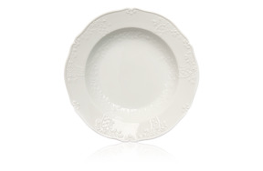 Тарелка суповая Meissen Новый марсель белый рельеф 23 см