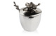 Емкость для меда с ложкой Michael Aram Черная орхидея 11 см, сталь нержавеющая, серебристый
