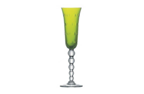 Фужер для шампанского Saint-Louis Капли 100 мл, светло-зелёный