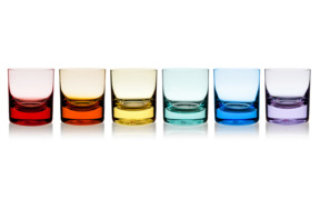 Набор из 6 стаканов для виски Moser Виски сет 370 мл, 6 цветов