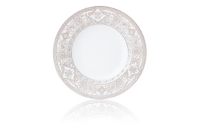 Тарелка суповая Haviland Матиньон 24 см, белый, платиновый декор