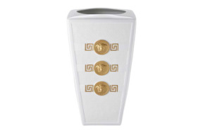 Ваза Rosenthal Versace Символ Версаче 32см, фарфор, белая (золотая Медуза)
