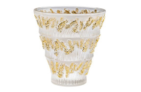Ваза Lalique Provence, хрусталь, золотой
