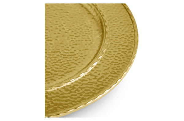 Тарелка подстановочная Michael Aram Текстура 32 см, сталь нержавеющая, золотистая