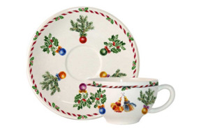 Блюдце для чайной чашки Gien Рождество, фаянс