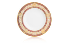 Тарелка суповая Haviland Салон Мюрат 24 см, вишневый, золотой декор