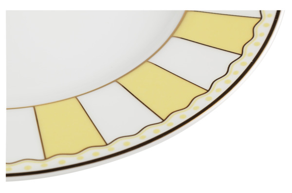 Набор тарелок десертных Noritake Карнавал 21см, жёлтая полоска, 2 шт, п/к