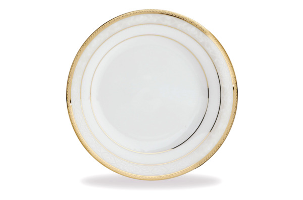 Тарелка десертная Noritake Хэмпшир, золотой кант 17 см