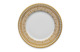 Тарелка закусочная Haviland Тиара 22 см, узкий кант, белый, золотой декор