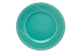 Тарелка обеденная Bordallo Pinheiro Фантазия 29 см, керамика, бирюзовая
