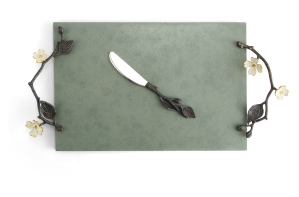 Доска для сыра с ножом Michael Aram Цветок кизила 50 см, гранит