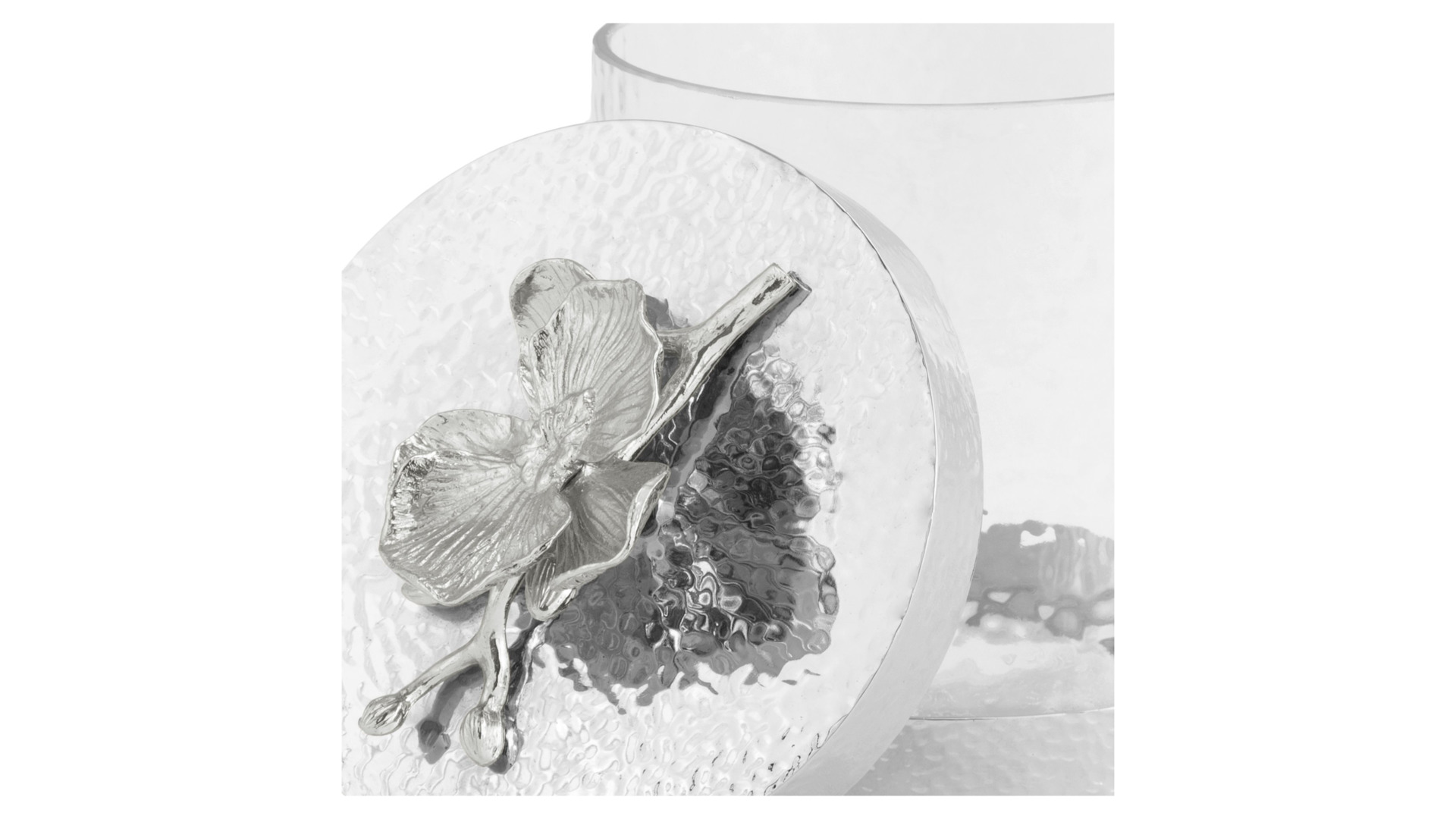 Банка для сыпучих продуктов малая Michael Aram Белая орхидея 22 см, стекло