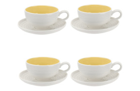 Набор чашек чайных с блюдцем Portmeirion Софи Конран для Портмейрион 200мл, 4 шт, желтый