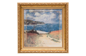 Картина Goebel Моне Дорога к пляжу 31х31 см, фарфор твердый