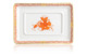 Масленка прямоугольная Herend Аппони 17 см, с веточкой, оранжевый