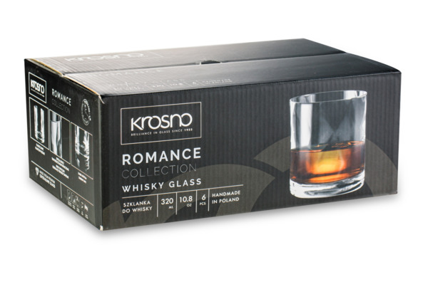 Набор стаканов для виски Krosno Романтика 320 мл, 6 шт