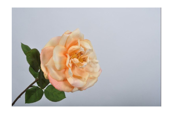 Цветок искусственный Silk-ka "Роза" 57 см (персиковый)