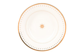 Тарелка суповая ИФЗ Азур Стандартная2 23,5 см, с золотом, фарфор костяной
