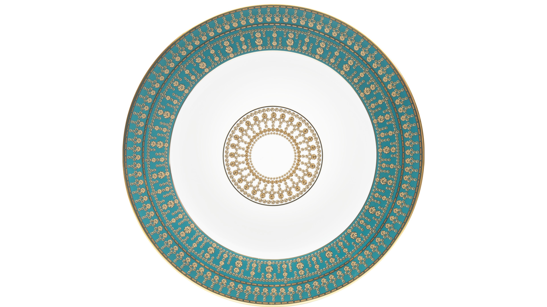 Тарелка подстановочная Haviland Тиара, павлиний глаз 31 см, золотой декор