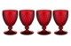 Набор бокалов для воды Villeroy&Boch Boston coloured 400 мл, 4 шт, хрусталь, красный
