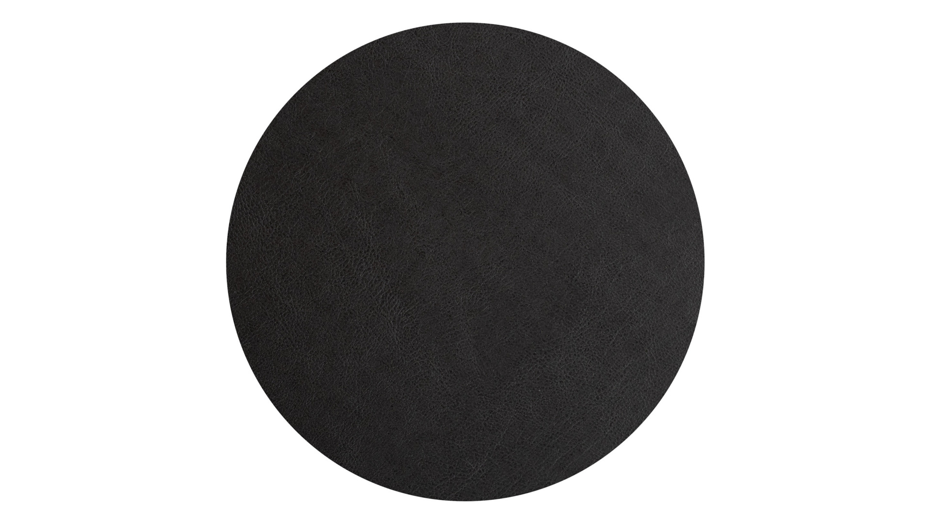 Плейсмат круглый двусторонний ADJ 30 см, кожа натуральная, черно-серый