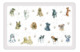Набор из 12 подставок под горячее Pimpernel Забавная фауна.Собачки 44х29 см