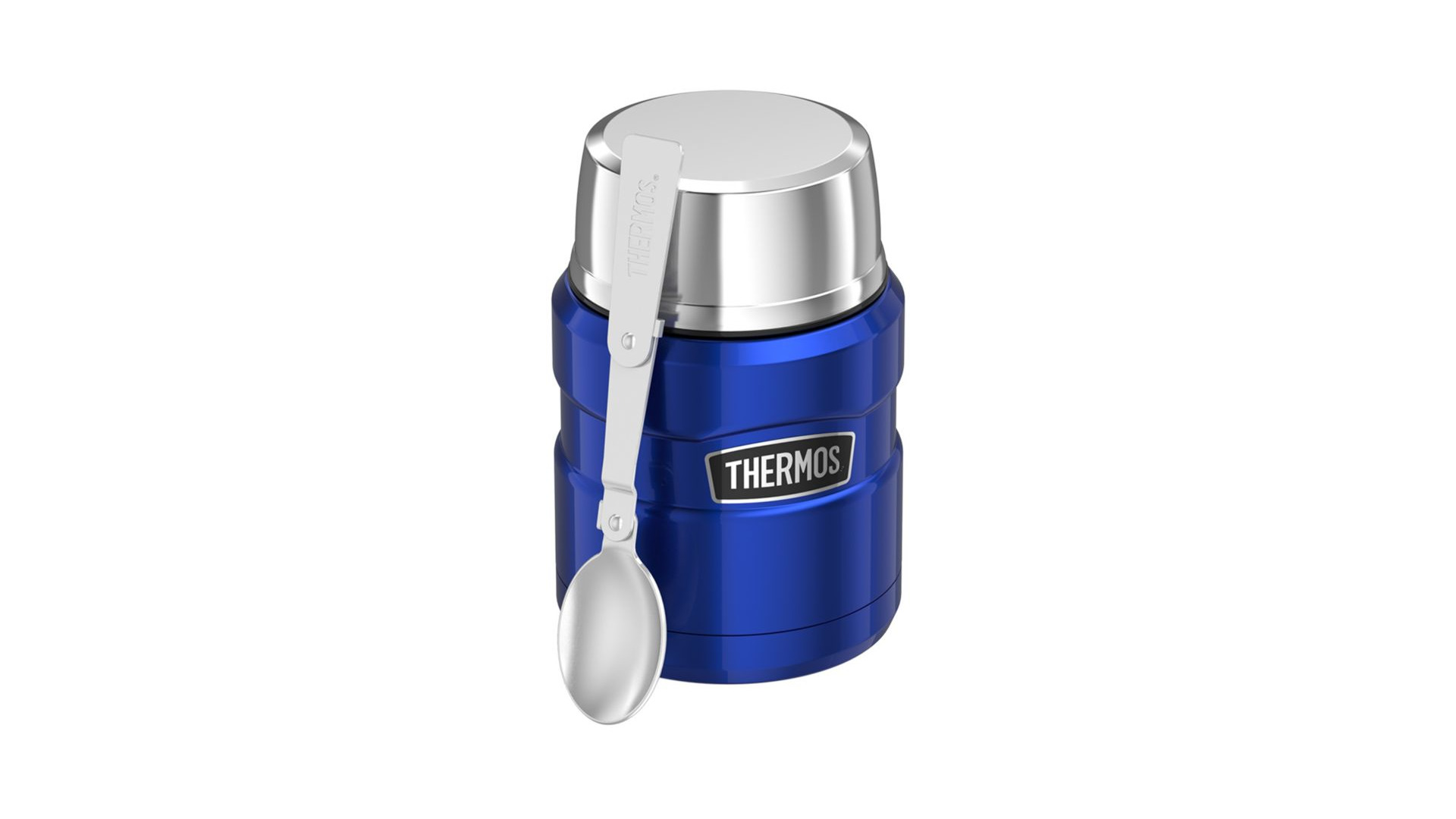 Термос для еды с ложкой Thermos SK3020-BL 710 мл, сталь нержавеющая, синий, п/к