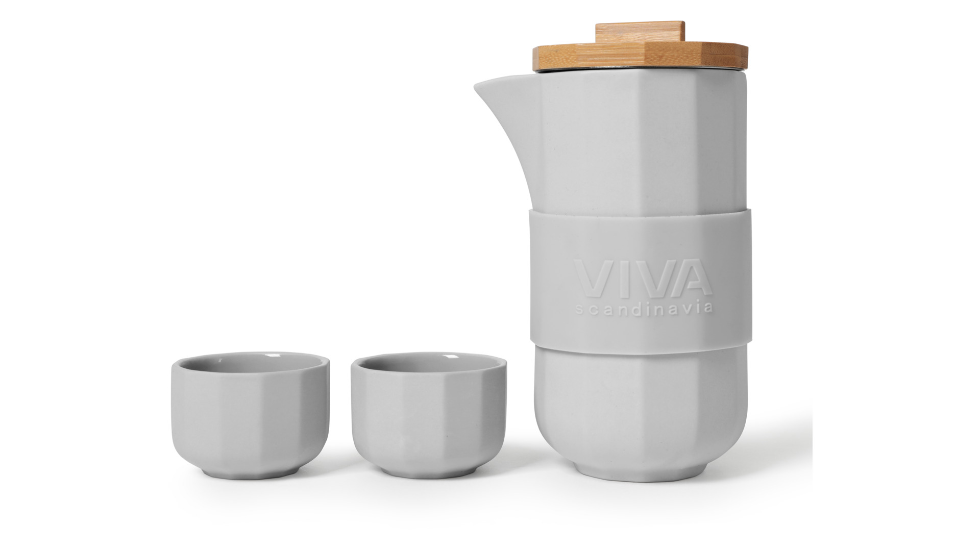 Набор чайный Viva Scandinavia Alexander 5 предметов, фарфор твердый, серый