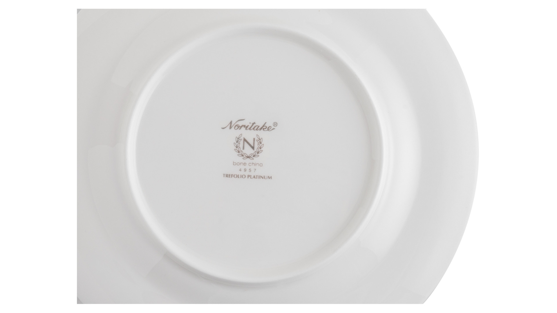 Тарелка пирожковая Noritake Трефолио, платиновый кант 16,7 см, фарфор костяной