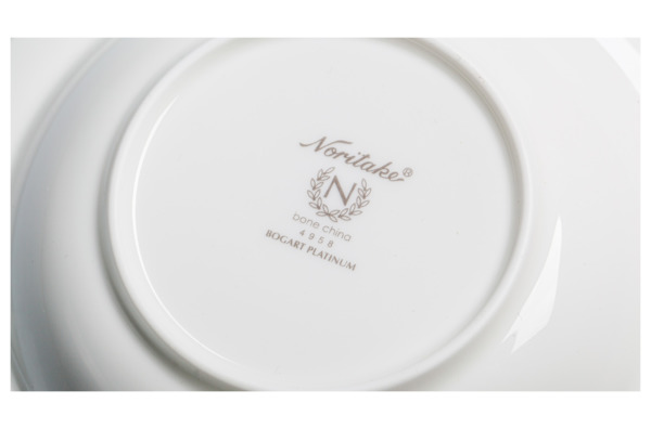 Чаша для десерта Noritake Богарт платиновый 15,7 см, фарфор костяной