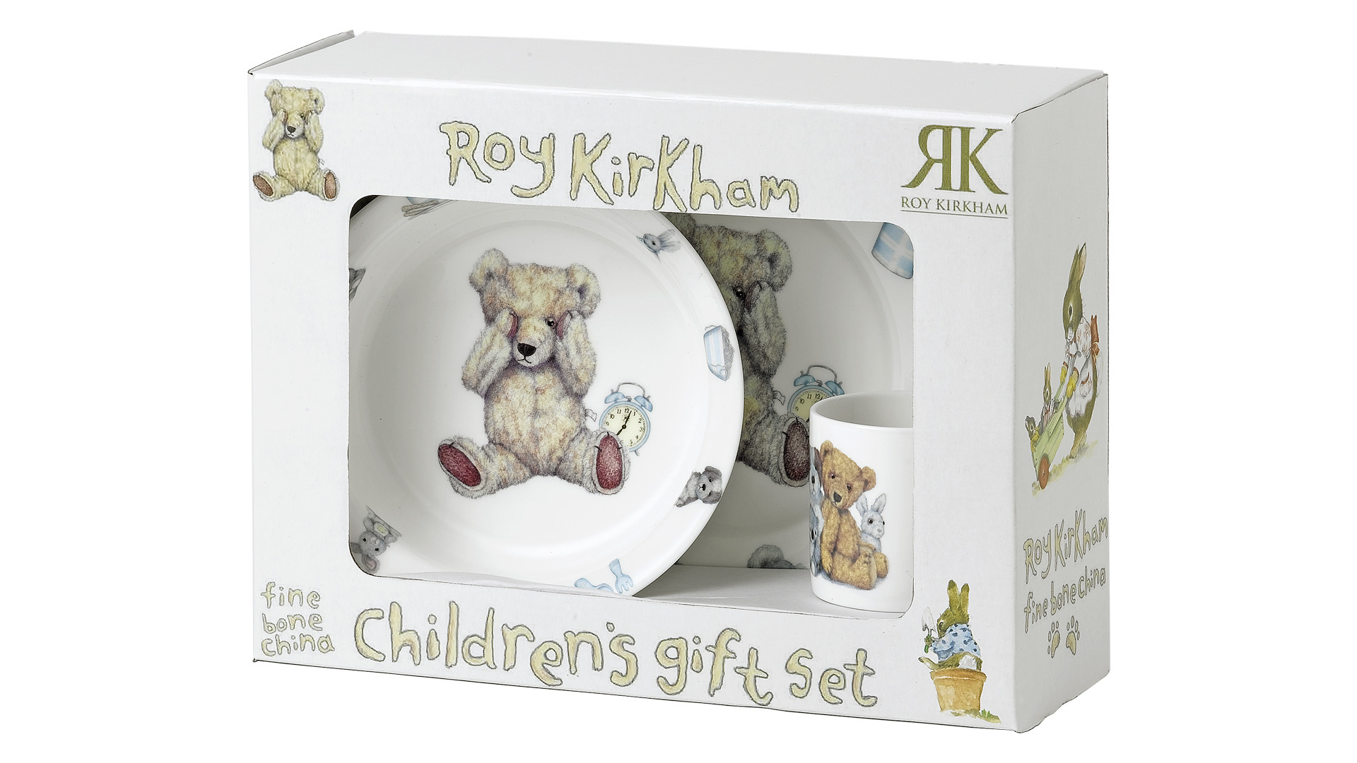 Набор детской посуды для мальчика Roy Kirkham Тедди тайм 3 предмета, фарфор костяной