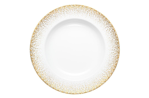 Блюдо круглое глубокое Haviland Дыхание золота Золотистый декор 31,5 см, фарфор