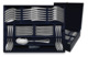Набор столовых приборов в футляре АргентА Classic Элегант 2607,3 г, на 12 персон 48 предметов, сереб