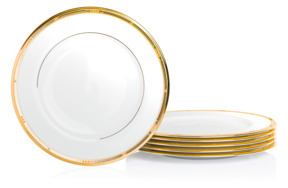 Набор тарелок обеденных Noritake Чатлайн, золотой кант 28  см, 6 шт
