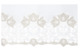 Скатерть Weissfee Сансуси Люкс 170х370 см, лен, белая, серебристое кружево