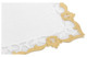 Набор салфеток Weissfee Сансуси Люкс 35х50 см, 6 шт, лен, белый, золотистое кружево