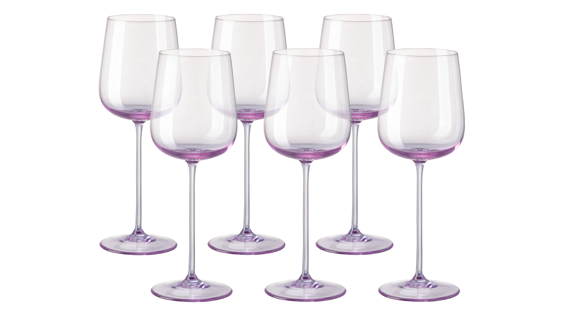 Набор бокалов для белого вина Rosenthal Турандот 260 мл, стекло, розовый, 6 шт