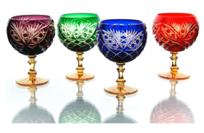 Набор бокалов для коньяка ГХЗ Фараон 240 мл, 4 шт, хрусталь, цвет в ассортименте