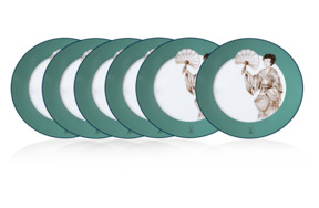 Набор из 6 тарелок закусочных Meissen Коллаж Благородный Китай, 22 см