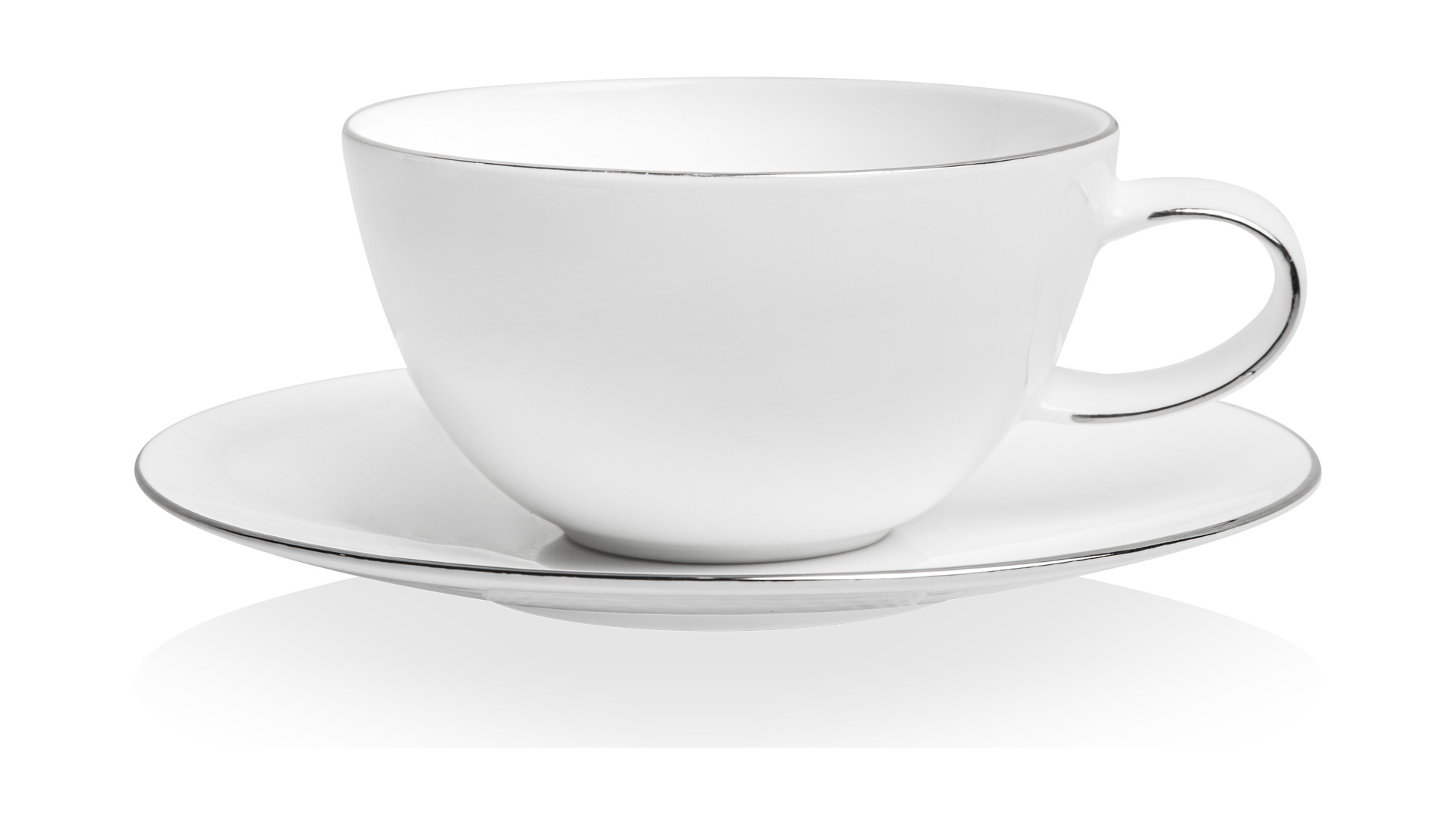 Сервиз чайно-столовый Mix&Match Синергия. Платиновый кант на 6 персон 26 предметов, костяной фарфо