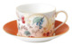 Чашка чайная с блюдцем Wedgwood Вандерласт Цветы 150 мл, фарфор