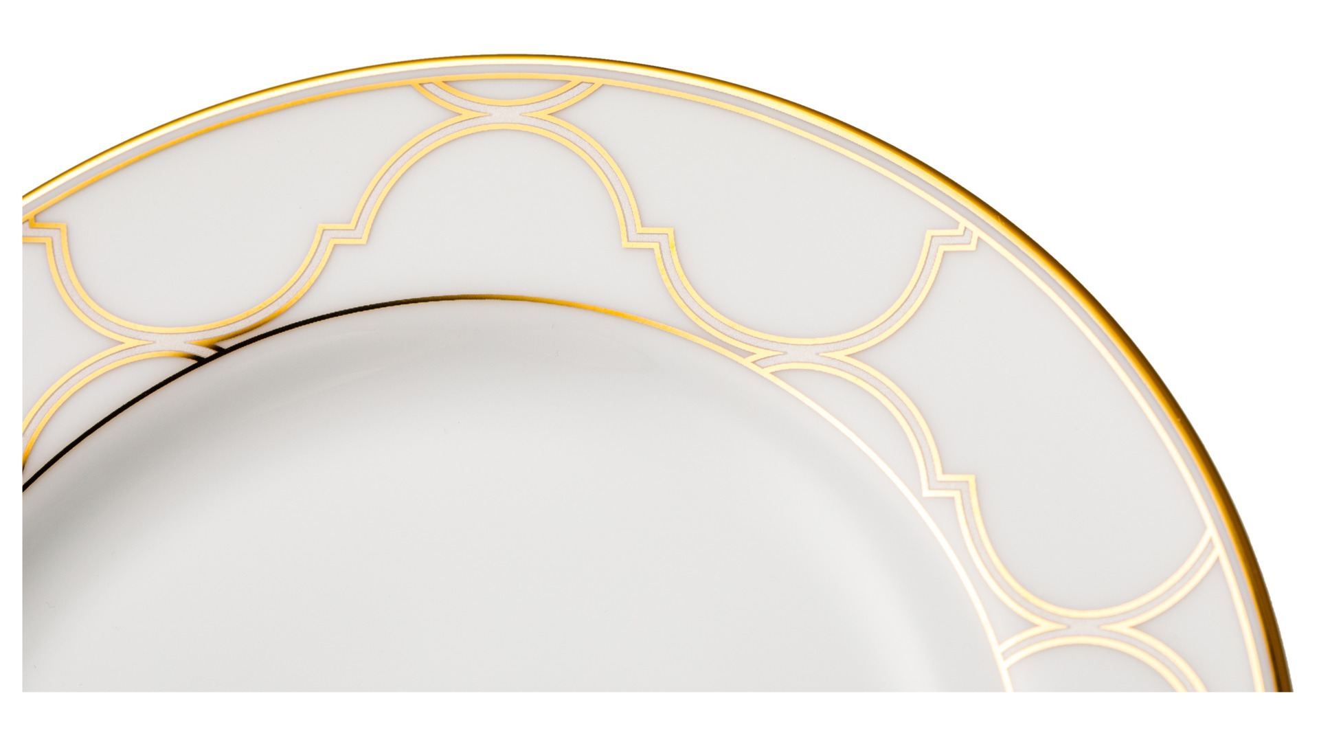Тарелка пирожковая Noritake Царский дворец, золотой кант 16 см, фарфор