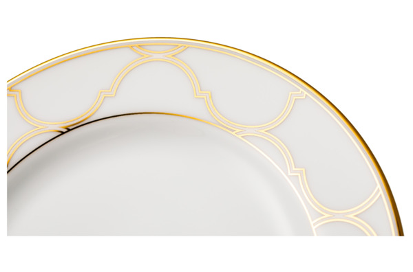 Тарелка пирожковая Noritake Царский дворец, золотой кант 16 см, фарфор
