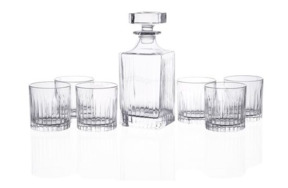 Набор из штофа и стаканов для виски RCR Da Vinci TIMELESS, 7 предметов, стекло хрустальное